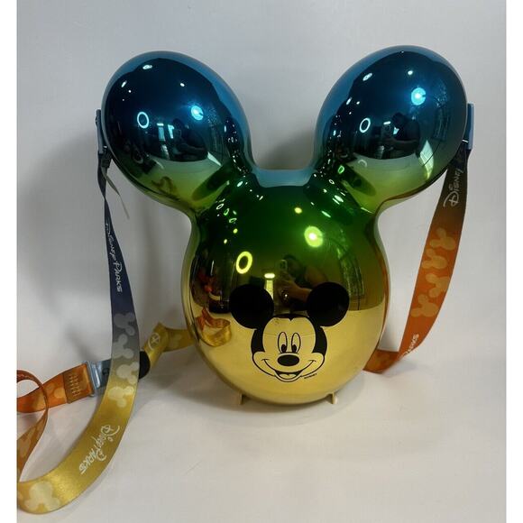Disney Parks DCA Mickey Mouse Metallic Ombre Popcorn Bucket Mickey Ears Balloon - Picture 1 of 6
